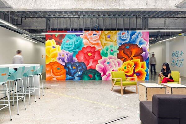 Office Murals to Inspire - Floral